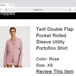 Express Blush Pink Utility Shirt